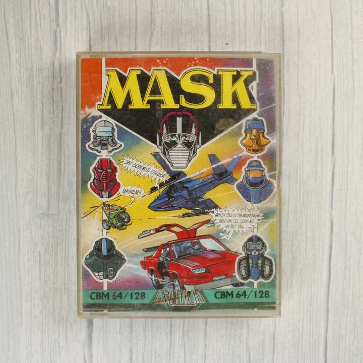 M.A.S.K. Commodore 64 videójáték kazetta tokja elölről