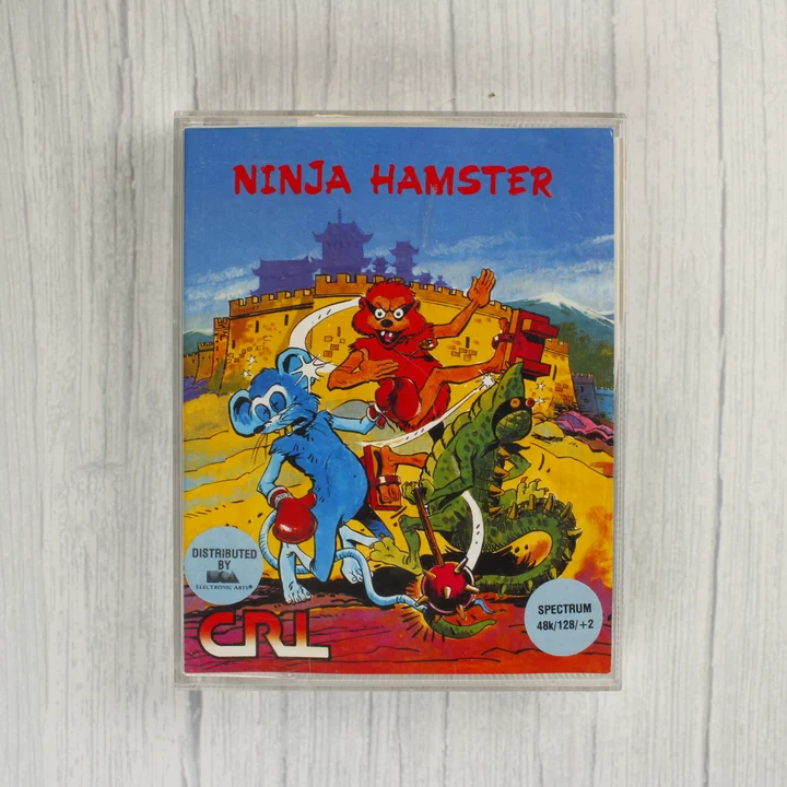 Ninja Hamster ZX Spectrum játék elölnézetben a tokban