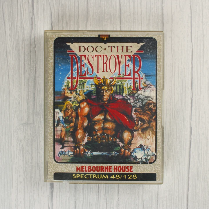 Doc the Destroyer ZX Spectrum játék kazetta tokban elölről