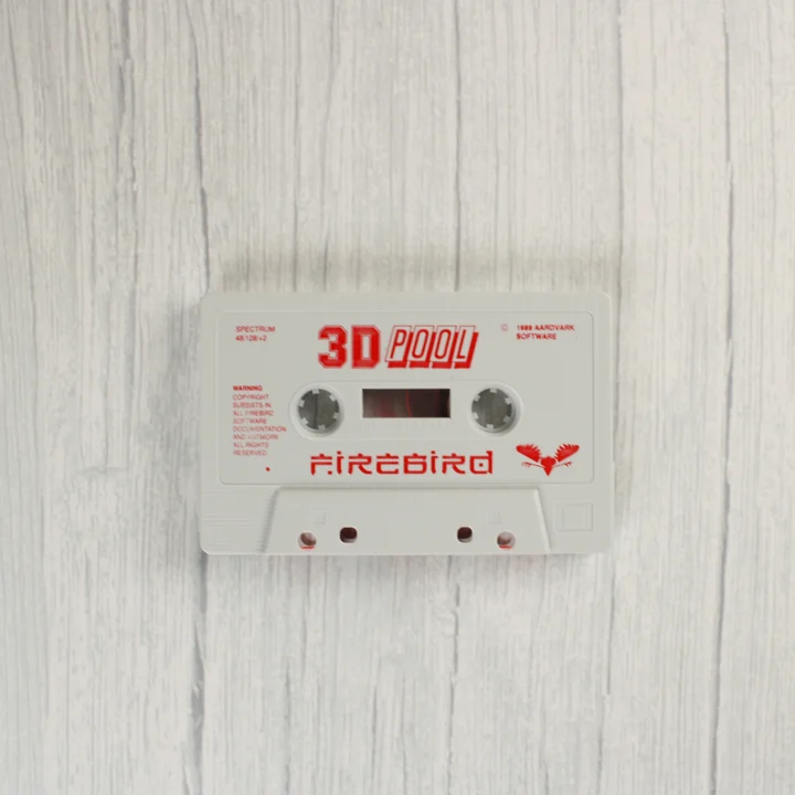 3D Pool ZX Spectrum fehér színű adathordozó kazetta