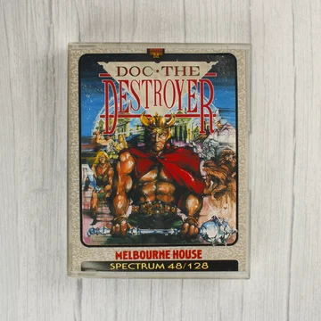 Doc the Destroyer ZX Spectrum játék kazetta tokban elölnézetből