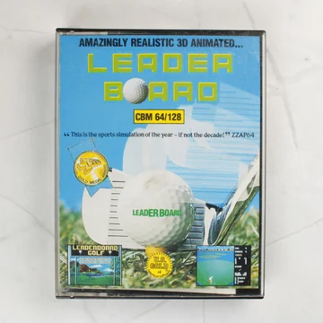 Leader Board Commodore 64 videójáték tokja elölről