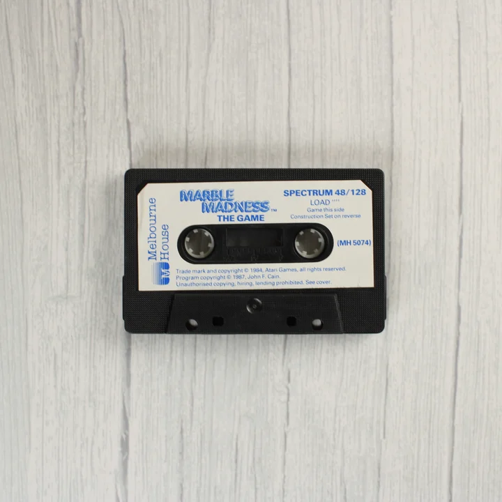 Marble Madness ZX Spectrum fekete magnókazetta