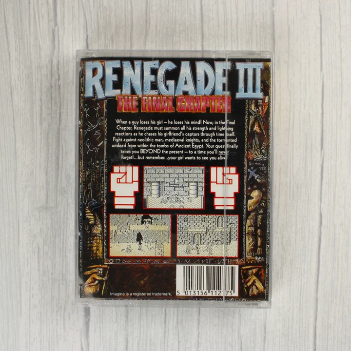 Renegade III: The Final Chapter ZX Spectrum játék hátoldala