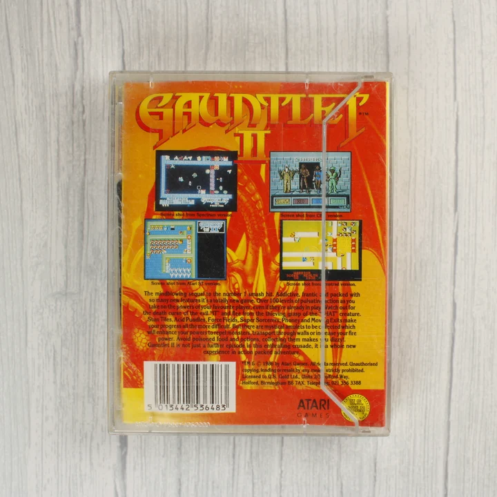 Gauntlet II ZX Spectrum videójáték tokja hátulról