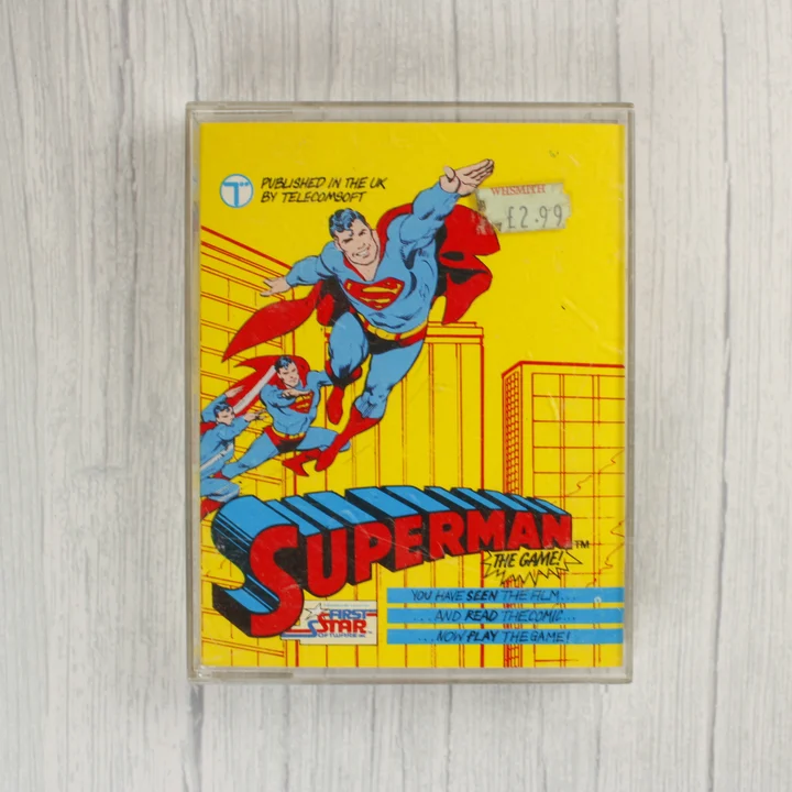 Superman: The Game ZX Spectrum játék tokban elölnézetből