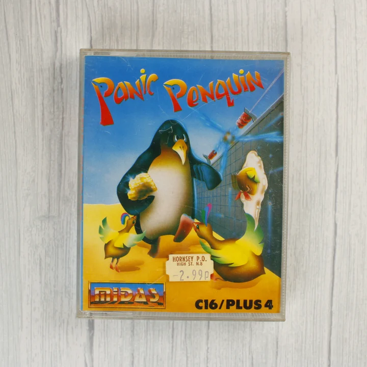 Panic Penguin C16 Plus 4 elölnézet Panic Penguin videójáték tokja elölről