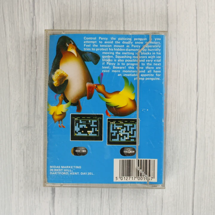 Panic Penguin C16 Plus 4 hátnézet Panic Penguin videójáték tokja hátulról