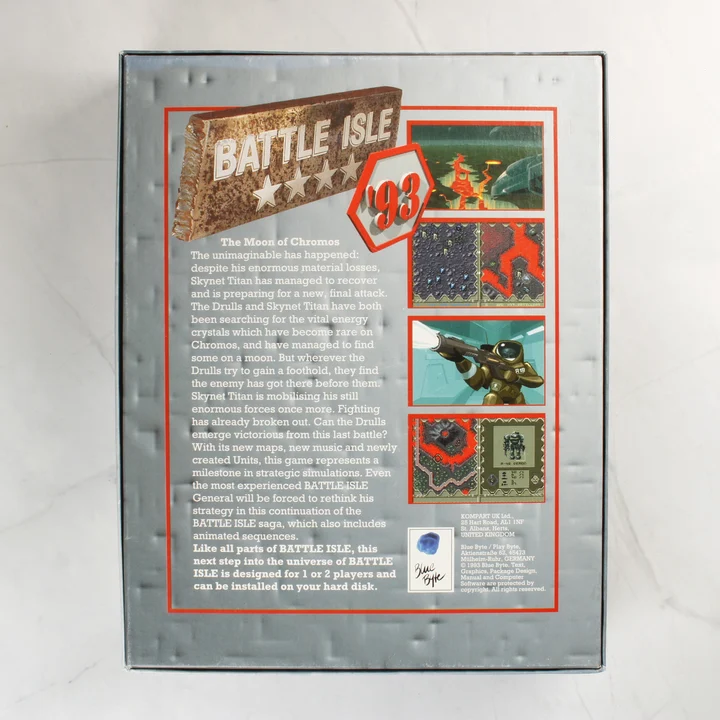 Battle Isle '93 dobozának hátoldala leírással