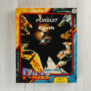 Pursuit to Earth Amiga játék dobozának előlapja