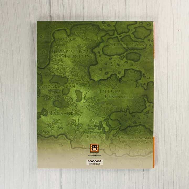 A World of Warcraft: The Burning Crusade Battle Chest Guide hátoldala Outland térképével