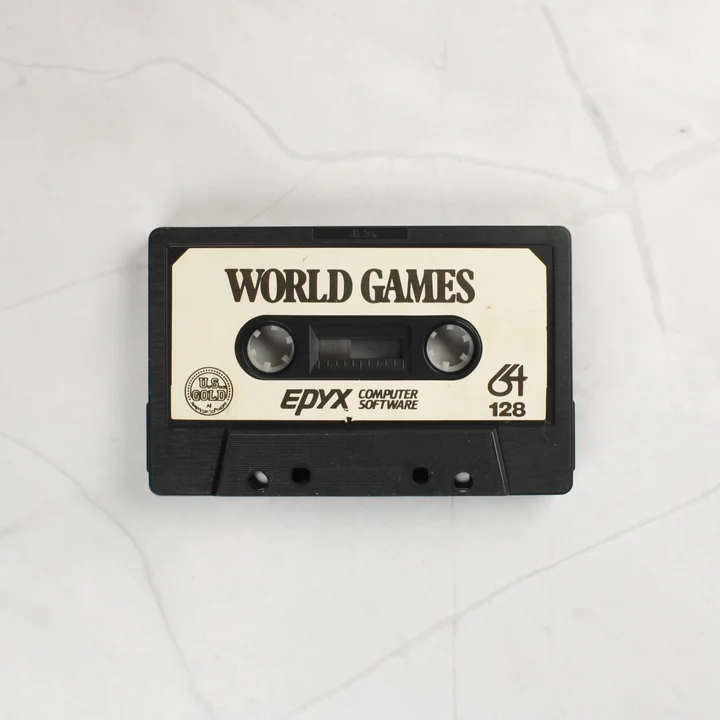 World Games Commodore 64 fekete adatkazetta