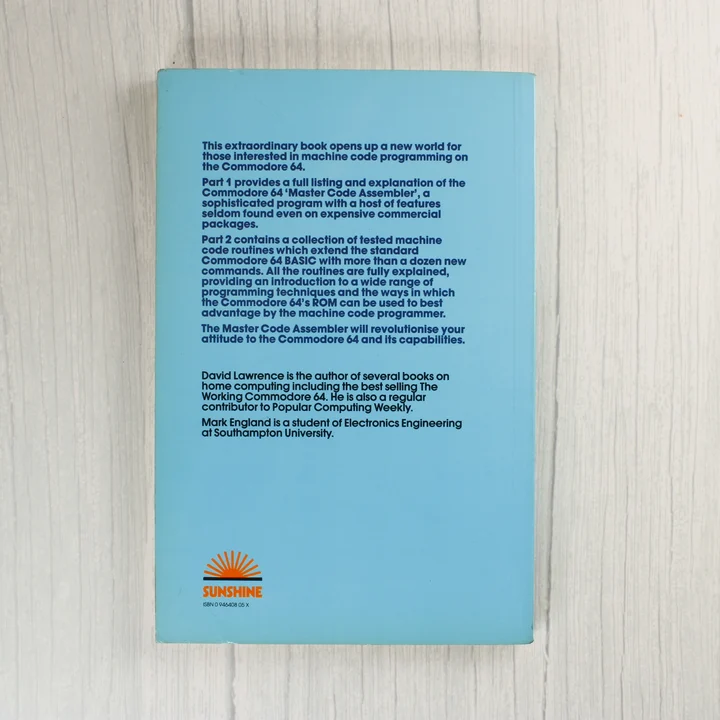A Commodore 64 machine code master könyv hátlapja