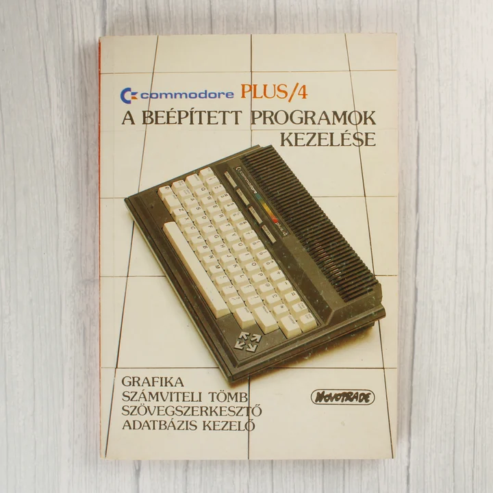 A Commodore Plus/4 beépített programok kezelése című könyv első borítója