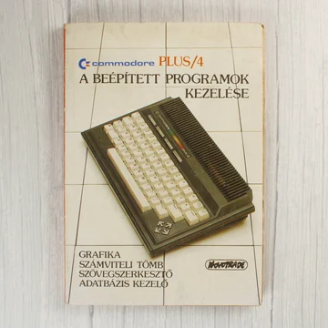 A Commodore Plus/4 beépített programok kezelése című könyv borítója