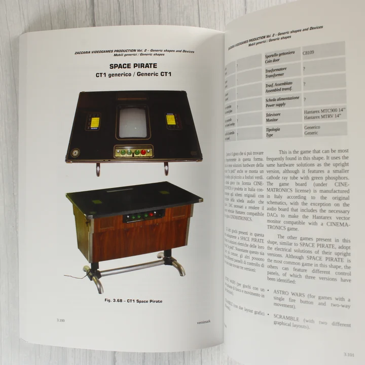 Space Pirate arcade gép leírása A Space Pirate játékgépet bemutató belső oldal