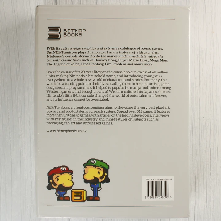 NES/Famicom: a visual compendium hátoldal A NES/Famicom: a visual compendium könyv hátoldala leírással és vonalkóddal