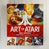 Az Art of Atari könyv elülső borítója színes illusztrációkkal