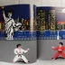 Karate játék illusztrációja New York-i háttérrel
