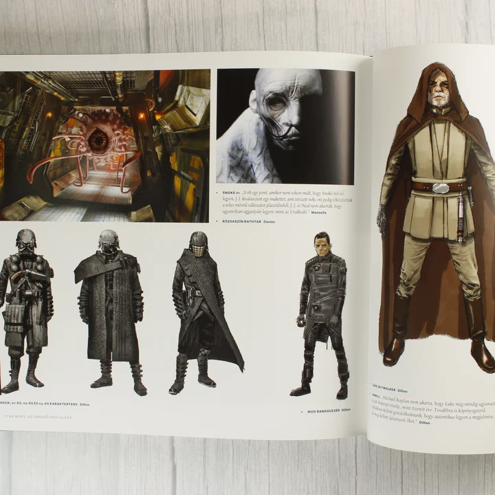 Luke Skywalker és Snoke karaktertervek
