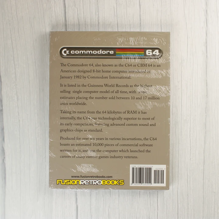 The Story of the Commodore 64 in Pixels könyv hátoldala vonalkóddal