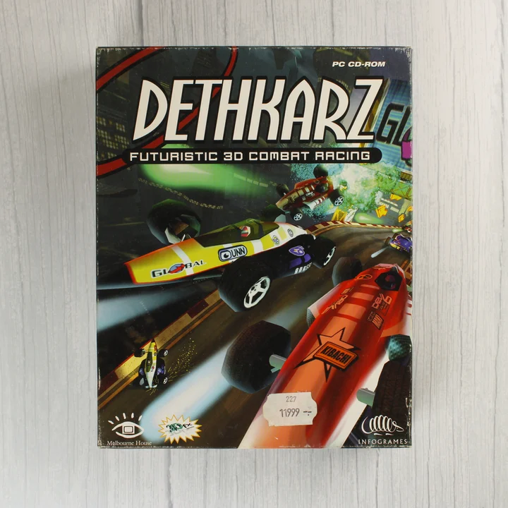 DethKarz PC játék nagy dobozos kiadásának előlapja