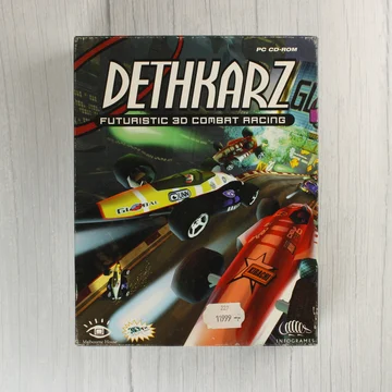 DethKarz PC játék nagy dobozos kiadásának előlapja