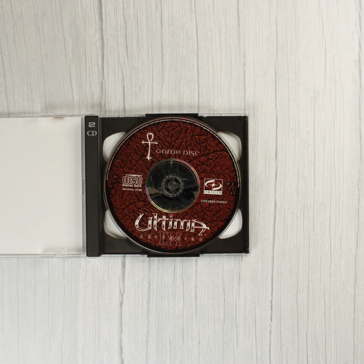 A játék első CD-lemeze a műanyag tokban