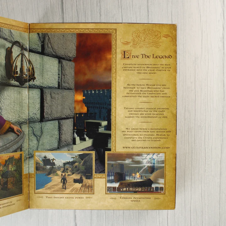 A játékdoboz kinyitható belső oldala leírással és képekkel