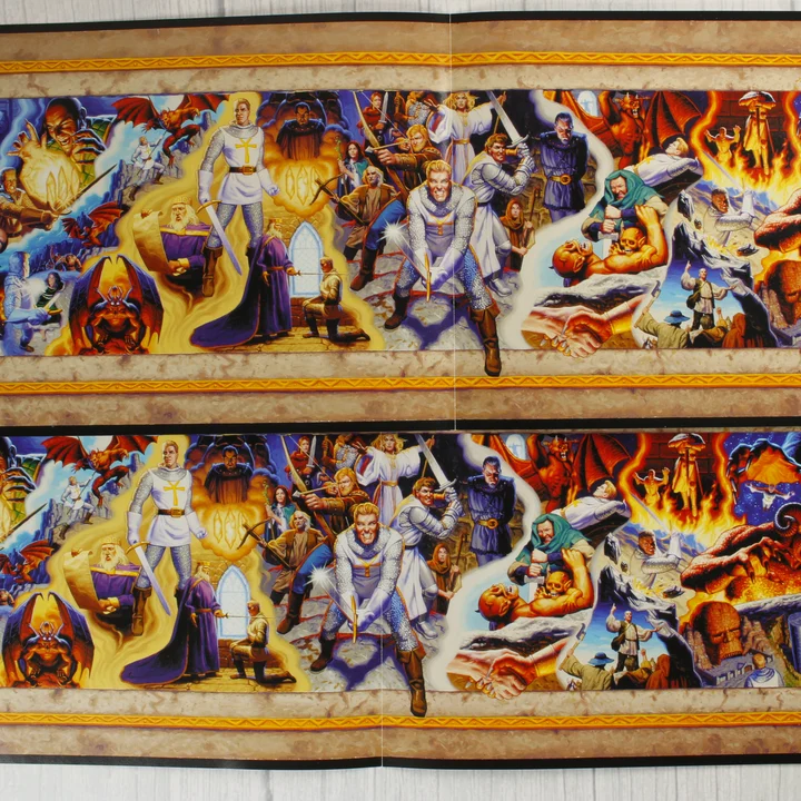 Színes, illusztrált poszter a játék karaktereivel