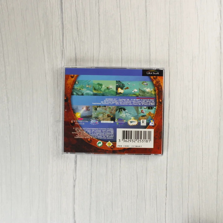 Sub Culture PC játék CD-tokjának hátoldala vonalkóddal