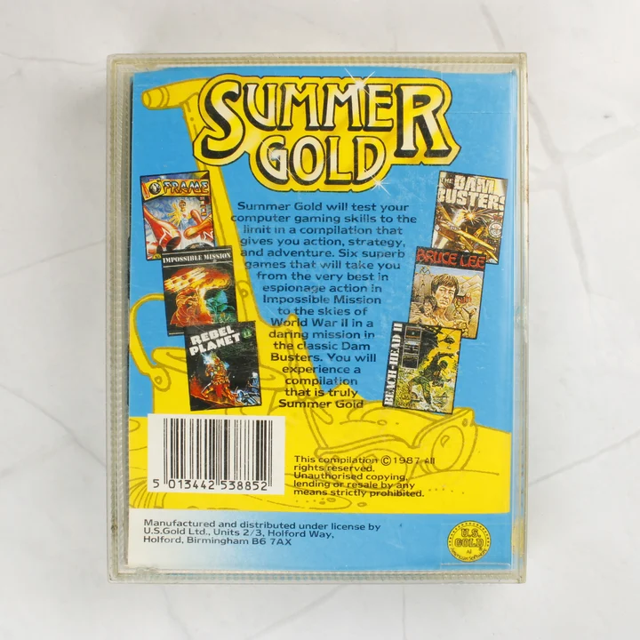 Summer Gold Commodore 64 videójáték válogatás hátlapja