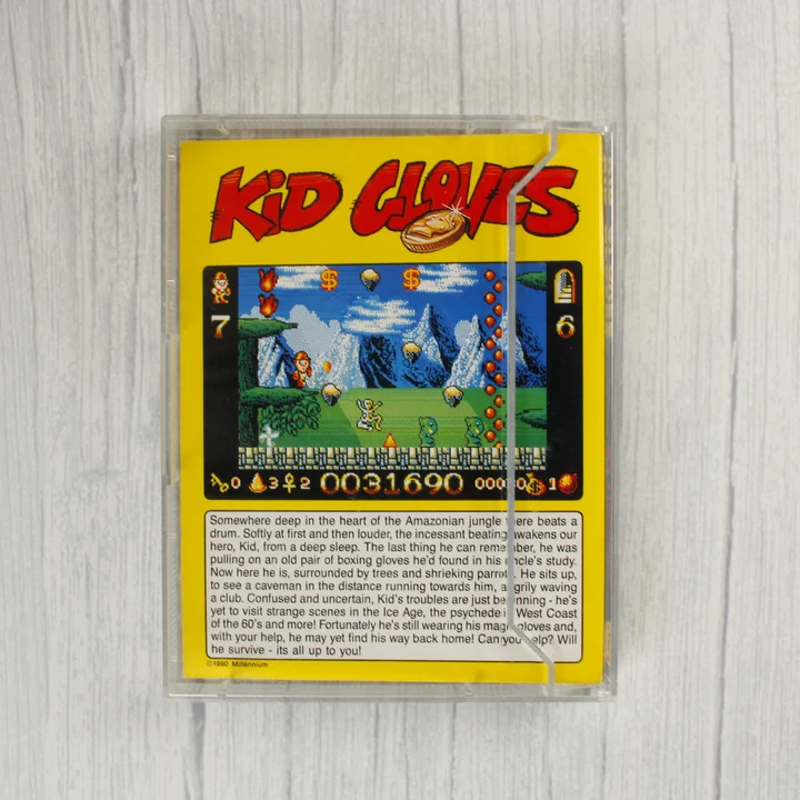 Kid Gloves Amiga játék tokja hátulról