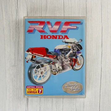 RVF Honda Amiga játék elülső borítója egy motorkerékpárral