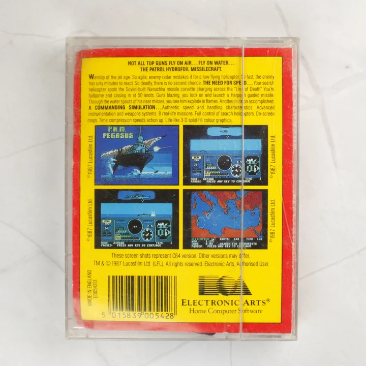 PHM Pegasus Commodore 64 videójáték tokja hátulról