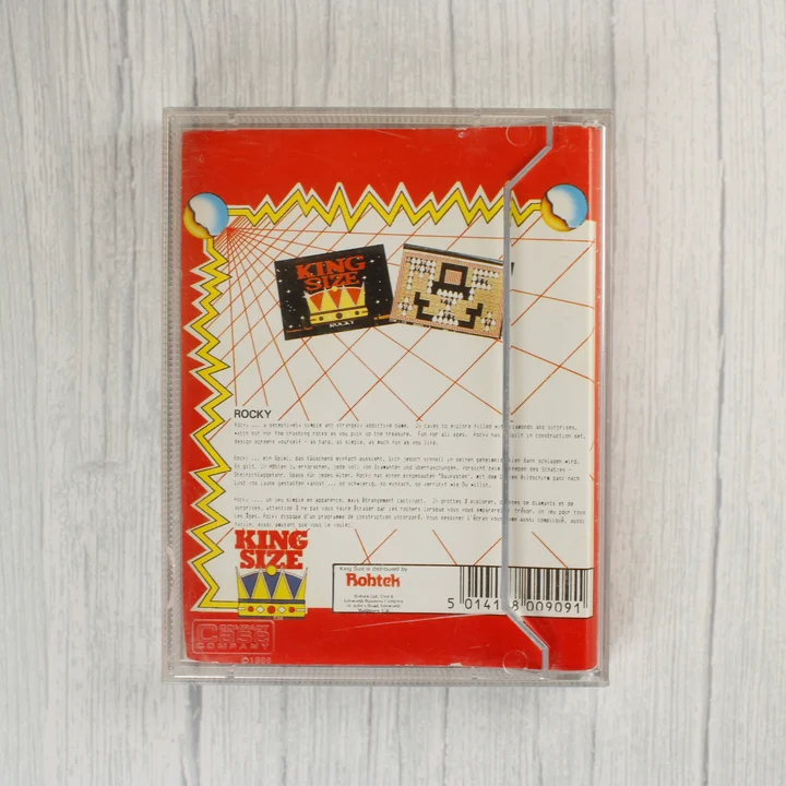 Rocky Amiga videójáték tokja hátulról