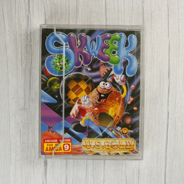 Skweek videójáték Amiga tokos kiadása elölről