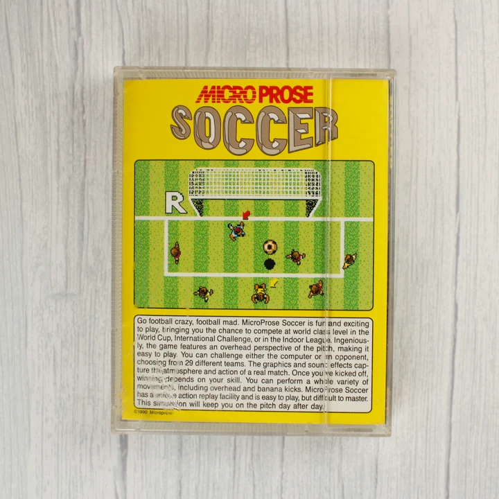MicroProse Soccer Amiga hátlap MicroProse Soccer Amiga játék hátlapja leírással