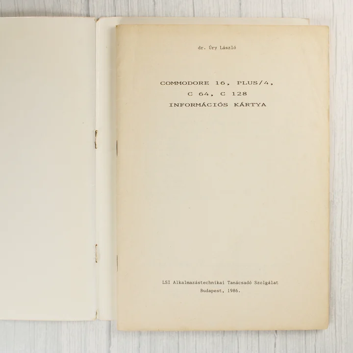 A könyv belső címlapja a kiadási adatokkal