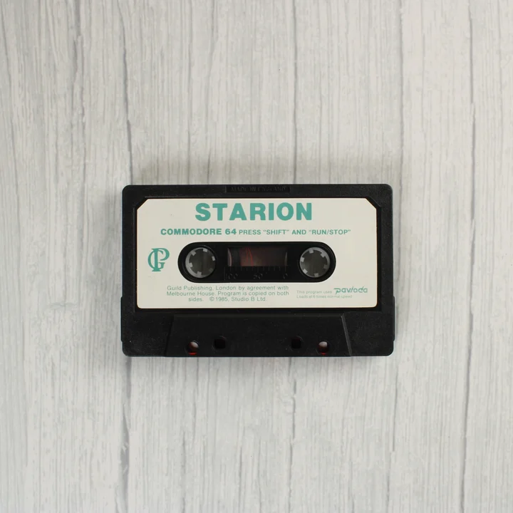 Starion videójáték kazetta Commodore 64-hez
