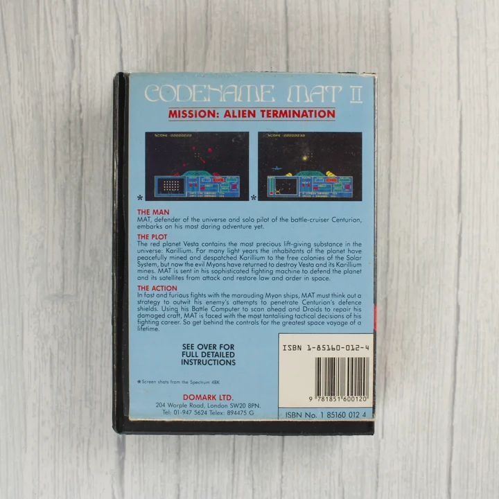 Codename MAT II videójáték hátlapja