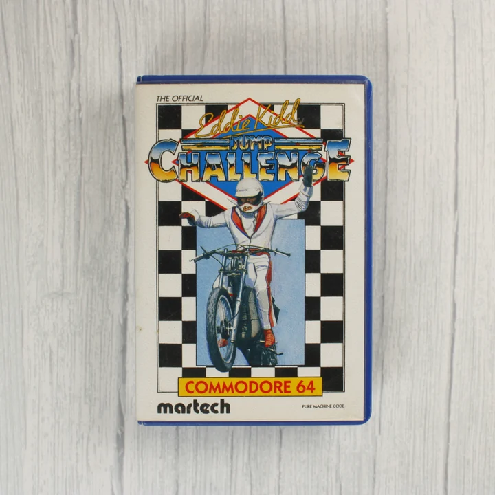 Eddie Kidd Jump Challenge Commodore 64 játék borítója