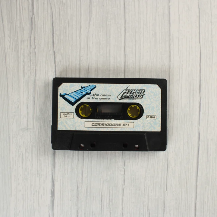 Hyper Sports C64 kazetta Hyper Sports fekete videójáték kazetta Commodore 64-hez