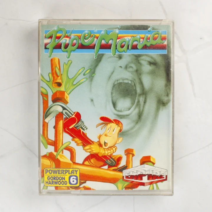 Pipe Mania Amiga játék tokjának előlapja