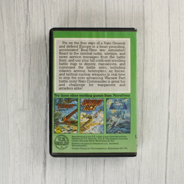 NATO Commander C64 hátlap NATO Commander Commodore 64 játék hátlapja