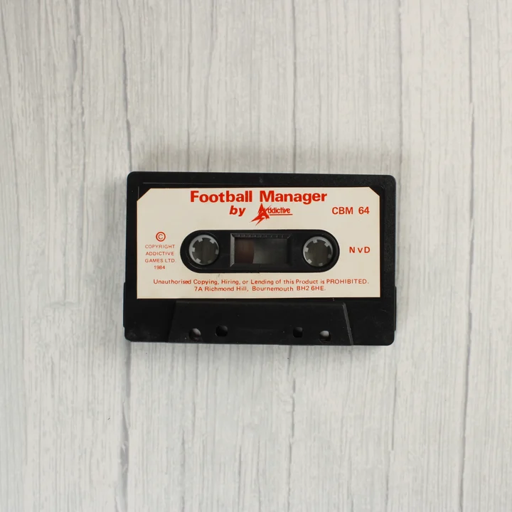 Football Manager Commodore 64 adathordozó kazetta