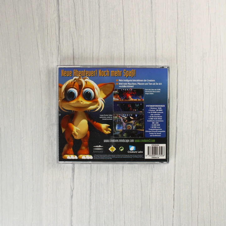 Creatures 3 CD-tok hátulja