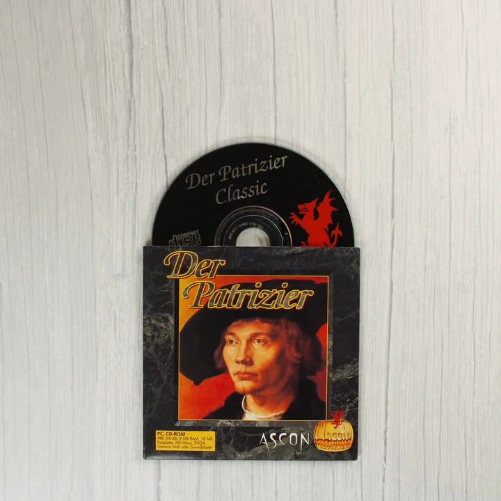 Der Patrizier CD-ROM a tokból kilógva