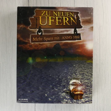 Zu neuen Ufern Anno 1602 kiegészítő szoftver dobozának eleje