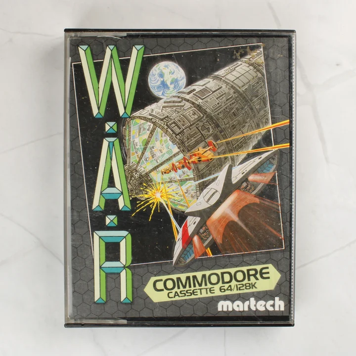 W.A.R. videójáték kazetta tokban Commodore 64-hez